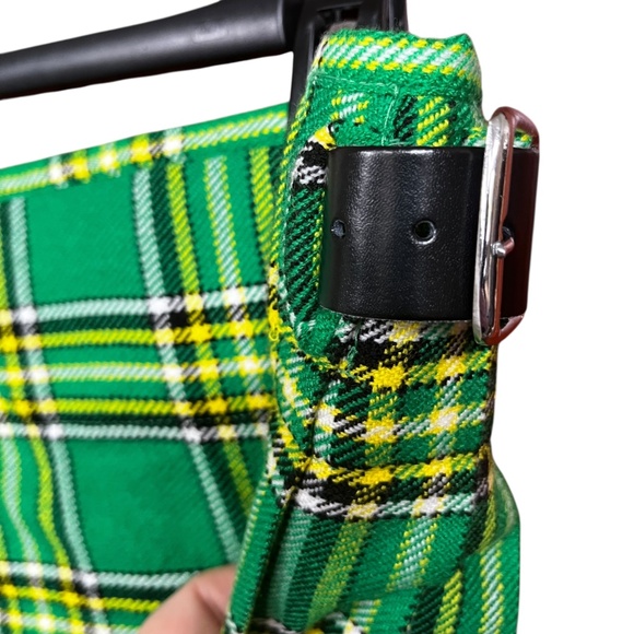 NWT Tartanista Scottish Design Green Multicolored Irish Plaid Tartan Kilt SZ 38 - Picture 3 of 6